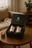 Schwarze Luxus-Geurkerzen in Geschenkverpackung – ideales Geschenk für Wohnzimmer & Spa Produktbild-Vorschau