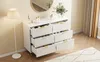 INONEFT Kommode mit 6 Schubladen, Weiß Sideboard mit Produktbild-Vorschau 11