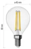LED žárovka Filament Mini Globe / E14 / 3,4 W (40 W) / 470 lm / neutrální bílá Podgląd zdjęcia produktu
