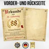 Urkunde zum 88. Geburtstag personalisiertes Geschenk Produktbild-Vorschau 2