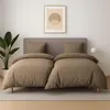 Bettwäsche 135x200 cm Braun 4-teilig einfarbig Mikrofaser Produktbild-Vorschau 2
