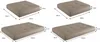 Four different sizes of cushions are shown with dimensions indicated. Produktbild-Vorschau