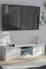 TV skrinka, 140 cm, biela, s LED osvetlením, hrúbka 18 mm, Náhľad obrázku produktu 2