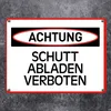 Schutt abladen verboten Warn- und Hinweisschild im modernen Produktbild-Vorschau 2