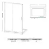 SONNI, mampara de ducha de 100 x 185 cm, con puerta Vista previa de la imagen del producto 10