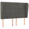Kopfteil mit Ohren Dunkelgrau 147x23x118/128 cm Samt Produktbild-Vorschau 1