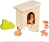 HOLZTIGER kleiner Stall mit Hasen aus Holz Produktbild-Vorschau 1