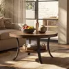 Table d'appoint ronde en bois massif de 80 cm de diamètre, Voir les images du produit 1