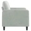 vidaXL 2-Sitzer-Sofa Hellgrau 120 cm Samt Produktbild-Vorschau 4