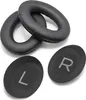 Two black ear pads and two smaller black circular pads with L and R markings are arranged on a white background. Produktbild-Vorschau