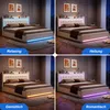 OYAJIA Polsterbett Doppelbett 140×200 mit Led Kopfteil und Produktbild-Vorschau 8