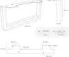 Diagrams and measurements of furniture feet and hardware. Produktbild-Vorschau