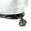 A close-up view of the base of a silver and black appliance, showing a power cord and plug. Produktbild-Vorschau