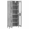 vidaXL Highboard Betongrau 69,5x34x180 cm Holzwerkstoff Produktbild-Vorschau 4