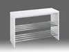 HAKU Schuhbank Sitzbank Schuhregal chrom, weiß - MDF, Produktbild-Vorschau 6