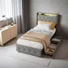 Čalouněná postel ProximaX 90 x 200 cm s LED osvětlením a Náhled obrázku produktu 2