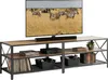 Meuble TV bas Relaxdays, 4 compartiments, étagère ouverte Voir les images du produit 1