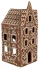 Clayre & Eef Teelichthalter Lebkuchenhaus 7x7x17 cm Braun Produktbild-Vorschau 3