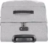 A close-up view of the top of a grey suitcase, showing the handle, zippers, and a TSA lock. Anteprima dell’immagine prodotto