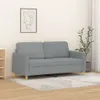 vidaXL 2-Sitzer-Sofa Hellgrau 140 cm Stoff Produktbild-Vorschau 2