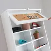 Skládací nástěnný psací stůl - bílý - 50 x 155 x 93 cm Náhled obrázku produktu 12