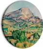 Italienischer Leinwand Rundes Bild - Mont Sainte-Victoire Produktbild-Vorschau 1