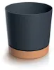 Bloempot met voet, antracietkleurig, model TUBO PM, Productafbeelding-voorbeeld 4