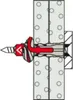 Diagram showing how a screw anchor is inserted into a wall. Podgląd zdjęcia produktu