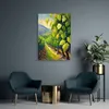 Leinwandbild Weinberg Traubenblätter gemalt 60x90 Feeby Produktbild-Vorschau 2