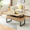 A modern living room with a couch and a coffee table. Voir les images du produit