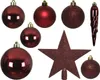Weihnachtskugeln mit Christbaumstern Kunststoff 33er Set - Produktbild-Vorschau 1