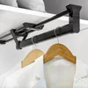 Emuca Výsuvná tyč na šaty do šatníka, čierna, hliník Náhľad obrázku produktu 2