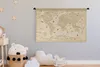 MuchoWow® Wandteppich Wandbehang Weltkarte - Retro - Tiere Produktbild-Vorschau 4