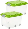 Rotho 2er Set Aufbewahrungsbox mit Rollen 57L Roller 6 - Produktbild-Vorschau 1