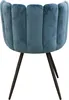 Chaise Ariel Velours Bleu Canard - Lot De 2 Voir les images du produit 4