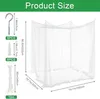 Moskitonetz Doppelbetten 200x200x220cm XXL Mückennetz Bett Produktbild-Vorschau 2