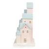 Clayre & Eef Lebkuchenhaus mit LED 13x13x26 cm Rosa Produktbild-Vorschau 4