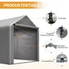 Garage per biciclette 160x220x165 cm Grigio – Riparo per Anteprima dell’immagine prodotto 8