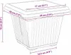 vidaXL Quadratischer Blumentopf 6 stk. Ziegelrot 20 x 20 x Produktbild-Vorschau 8