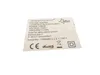 A label with product information and certifications is shown against a white background. Produktbild-Vorschau