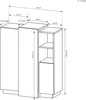 Masseno Kommode TRES 110 cm Highboard und 3 Türen für Produktbild-Vorschau 5