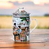 Keramik Teetasse mit Deckel + Sieb für Losen Tee mit Produktbild-Vorschau 2