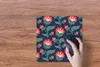 MuchoWow® Mauspad Mousepad Design - Blumen - Rot 30x30 cm - Produktbild-Vorschau 4
