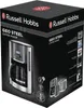 The image shows the packaging for a Russell Hobbs Geo Steel coffee maker. Náhľad obrázku produktu