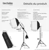 Lot de 3 lampes de studio avec boîte à lumière, trépied en Voir les images du produit 6