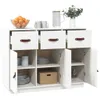 vidaXL Sideboard Weiß 100x40x75 cm Massivholz Kiefer - Produktbild-Vorschau 5