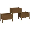vidaXL Pflanzkübel Honigbraun 178,5x44x75 cm Massivholz Produktbild-Vorschau 1