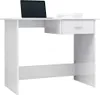 A white desk with a laptop and books on it, presented against a white background. Náhľad obrázku produktu