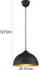 Retro Pendelleuchte dimmbar Ø31cm in schwarz/gold Produktbild-Vorschau 4