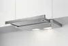 A kitchen range hood mounted under white cabinets. Voir les images du produit
